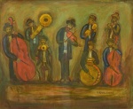 Simon Karczmar(Polonia,1903 -1982), "Sem título". Óleo sobre tela, Assinado. Med 61 x 73 cm (MI); 79 x 92 cm (ME). Sujidade sobre a camada pictórica. Ativo em Paris e Israel. Coleção Particular Rio de Janeiro/ RJ. Nota Biográfica: Simon Karczmar é um sobrevivente do Holocausto que dedicou o trabalho de sua vida à lembrança da beleza da vida judaica no Shtetl. Mudou-se para Paris em 1942, onde viveu por vinte anos antes de imigrar para Israel em 1962. Karczmar ingressou no Bairro dos Artistas em Safed quando se mudou para Israel e representou Israel em exposições em todo o mundo. Suas obras choram com uma ingenuidade clássica do Leste Europeu envolta em cores escuras e tristes.A nostalgia das interpretações de Karczmar contrasta com as visões mais sombrias da vida dos judeus reveladas nas fotografias de Vishniac e nos desenhos de Lilien. Enquanto as fotografias em The Vanished World parecem enfatizar a privação vivida pelos judeus nos anos que antecederam a Segunda Guerra Mundial, Karczmar retrata cenas semelhantes, mas foca no senso de comunidade e tradição. Fontes : https://gallery613.ca/portfolio/simon-natan-karczmar/; https://kingsgalleryjerusalem.wordpress.com/2010/10/05/simon-karczmar/. Nota : De acordo com o item 3 dos termos e condições - 3. As peças estrangeiras, sejam quadros e ou esculturas, serão sempre vendidas como Atribuídas.