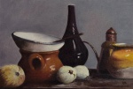Roberto DAlbuquerque (Rio de Janeiro RJ 1990), "Estudo de Natureza Morta". Óleo Sobre Tela, med .20 x 30 cm. Assinado .  Datado 2022. Localizado Rio de Janeiro - Brasil. Acervo Particular  Ateliê do Artista Rio de Janeiro/RJ. Nota Biográfica: Formado em Comunicação Social - Jornalismo pela FACHA, trabalha com design e marketing. Estuda pós-graduação em design na USP. Estudante de desenho e pintura realistas no Atelier de Pintura Realista Renato Ferrari, tem dedicado seu trabalho a arte.