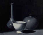 Alan Mvnz - Alan Barbosa Muniz (Rio de Janeiro RJ 1990), "Cerâmicas". Óleo Sobre Tela, Med .24 x 30 cm. Assinado . Acervo Particular  Ateliê do Artista Rio de Janeiro/RJ. Nota Biográfica: Alan Mvnz é um artista contemporâneo iniciado no realismo. Busca a alquimia dos grandes mestres na pintura. Carioca, nasceu em 1990, numa noite na cidade do Rio de Janeiro. Também é músico e escritor.