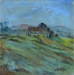 OSIRATE - Alfredo Volpi . "Sem título". Pintura em baixo esmalte sobre azulejo. Assinado. Azulejo avulso. Med. 15 x 15 cm (MI); 50 x 50 cm (ME).Sujidade. Oxidação do verniz. Coleção Particular São Paulo / SP. Nota : A Osirarte é uma empresa de azulejaria criada em 1940 pelo artista ítalo-brasileiro Rossi Osir (1890 - 1959) com a finalidade de realizar os azulejos desenhados por Candido Portinari (1903 - 1962) para o revestimento do Ministério da Educação e Saúde no Rio de Janeiro, atual Palácio Gustavo Capanema. Mesmo antes do término do trabalho para o ministério em 1945, a empresa já executa outras encomendas, para arquitetos e outros artistas, além de manter uma produção de azulejos avulsos para decoração de residências particulares. Essas encomendas e a boa aceitação dos azulejos decorativos criados nas oficinas da Osirarte prolongam a existência da empresa até o final dos anos 1950. Rossi Osir desempenha o papel de diretor-geral, ao mesmo tempo em que trabalha no ateliê com desenho de padrões de azulejos.A técnica utilizada é a do baixo esmalte ou "biscoito": a pintura é feita sobre o azulejo não esmaltado. Após o desenho sobre a superfície porosa, que absorve a tinta com extrema rapidez e exige uma elevada exatidão do traço, os azulejos de 15 x 15 cm são armazenados e levados para o trabalho de esmaltagem e queima (no início, esse trabalho é realizado pelas Indústrias Reunidas Francisco Matarazzo). Para dar conta das encomendas e ampliar o mercado, Rossi Osir conta com a colaboração de artistas também experientes no trabalho artesanal. Mario Zanini (1907 - 1971) é o primeiro a integrar a equipe do ateliê-oficina da Osirarte e logo é seguido pelo amigo Alfredo Volpi (1896 - 1988), que rapidamente se transforma numa espécie de "chefe" de ateliê, solucionando problemas plásticos e técnicos à medida que vão surgindo. .............Na década de 1950, a empresa assume um caráter mais empresarial, passando a produzir inteiramente seus azulejos mediante aquisição de técnica e fornos especializados. A produção concentra-se na execução de encomendas, realizando azulejos para painéis idealizados por Burle Marx (1909 - 1994) - Instituto Oswaldo Cruz, em 1953 e Clube de Regatas Vasco da Gama, 1950 -, Poty (1924 - 1998) - Praça 19 de dezembro em Curitiba, 1953 -, entre outros. Com o afastamento de Rossi Osir e Volpi por volta de 1950, o ateliê continua funcionado com Zanini até 1958, fechando suas portas definitivamente em 1959 com a morte de seu fundador.
