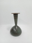 Castiçal indiano solitário, em forma de vaso, em bom estado, 15x9 cm