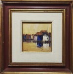 Romanelli , Casario, Óleo Sobre Placa, 20 x 20, assinatura no canto inferior esquerdo.