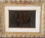 Iberê  Camargo, Manequins, Óleo sobre Tela, 27 x 41, assinatura no canto inferior direito.