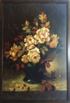 Vicente do Rego Monteiro, `Vaso com Flores`, Óleo Sobre Madeira, 54 x 36, assinatura no canto inferior direito, sem moldura.
