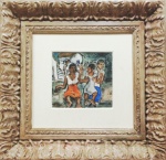 Antonio Gomide, `Figuras`, Óleo Sobre Cartão, 17 x 18, assinatura no canto inferior direito, sem moldura.