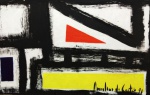 Amilcar de Castro, `Geométrico`, Óleo sobre Papel , 65 x 112, datado em 1991, assinatura no canto inferior direito, sem moldura.