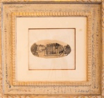 Ione Saldanha,  Cidade, Guache, 19 cm x 22 cm, assinatura canto inferior direito.