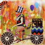 Alemão, `O Colecionador`, Técnica Mista, 70 x 70, datado em 2014, assinatura no canto inferior esquerdo, sem moldura, com certificado assinado pelo artista.