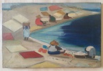 José Pancetti, Lagoa de Abaeté, Óleo sobre Tela, 34 x 51, datado em 1957, assinatura no canto inferior direito.