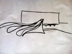 Oscar Niemeyer, `Desenho`, Desenho, 55 x 77, assinatura no canto inferior direito.