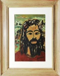 Chanina, `Cristo`, Óleo sobre Tela, 45 x 29, assinatura no canto inferior direito.