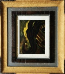 Rubens Gerchman, `Figura`, Óleo Sobre Placa, 23 x 18, datado em 1986, assinatura no canto inferior direito.