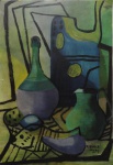 Roberto Burle Marx - Composição - Óleo sobre Cartão medindo 45,5x32 -  A.C.I.D