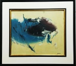 Fukushima, Abstrato, Óleo sobre Tela, 47 x 56, assinatura no canto inferior direito.