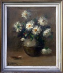 Durval Pereira, `Vaso com Flores`, Óleo sobre Tela, 60 x 50, datado em 1962, assinatura no canto inferior direito.