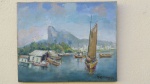 T. Kaminagai, `Marina`, Óleo sobre Tela, 33 x 41, datado em 1937, assinatura no canto inferior direito.