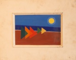 Helio Rola, Guache, 22 cm x 32 cm, assinatura canto inferior direito, datada em 1973.