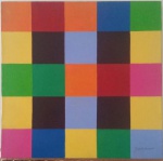 Judith Lauand, Óleo sobre tela, medindo  50 cm  x 50 cm, com documento.