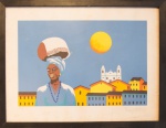 Manezinho Araujo,  Bahia, Gravura P.A, 30 cm x 40 cm, assinatura canto inferior direito.