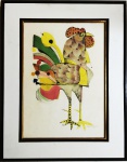 Aldemir Martins, `Galo, Gravura P.A`, Gravura, 67 x 48, datado em 1985, assinatura no canto inferior direito.
