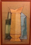 Carlos Scliar, Sem titulo, Colagem, 56 x 37, datado em 1991, assinatura central.
