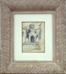 Alfredo Volpi, `Casario`, Aguada, 21 x 15, assinatura no canto inferior direito.