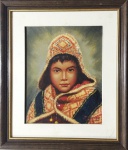Autor Desconhecido, `Criança`, Óleo sobre Tela, 24 x 20, assinatura no canto inferior direito.