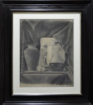 Benedicto Calixto, Jarro e Pera, Carvão Sobre Papel, 61 x 48, assinatura no canto inferior direito, com documento.