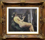 Anita Malfatti, Figura Feminina, Óleo sobre Tela, 38 x 48, assinatura no canto inferior direito.