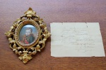 PINTURA NAPOLEÃO II. Pintado pelo miniaturista Louis M. Autissier . Medindo 0,21 cm de altura e 0,17 de largura com a moldura.