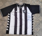 Colecionismo - antiga camisa de coleção do Botafogo pertenceu a Victor Luis 6 com dedicatória e autógrafo do jogador.