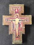 Antiga Cruz Cusquenha com representação de Cristo. Med 11 cm x 15 cm.