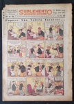 Colecionismo - suplemento juvenil ano 6 número 759 página amarelada do tempo de 21 de outubro 1939 no estado