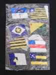 COELCIONISMO - Folha de decalques antigos com tema de Bandeiras.