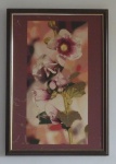 Serigrafia - Flores - Com moldura sem vidro. Med. aprox. 30cm x 40cm