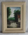 GRAÇA ARAÚJO - OST, Quadro "Casa cachoeira". Tam: 29,5 x 19,5 cm