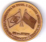 Medalha 50 anos do Instituto Brasil - Estados Unidos - 1987 - Bronze - Mede: 50 mm