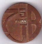 Medalha de 75 Anos do Jornal do Brasil - Bronze - Mede: 60 mm