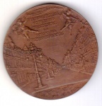 Medalha da Inauguração da Avenida Central - 1905 - Girardet - Bronze - Mede: 5 mm 