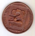 Medalha da 2ª Convenção Nacional dos Agentes Fiscais do Imposto de Renda - 1962 - Assinada Z. trindade Mede: 50 mm