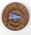 Medalha dos 150 Anos do Clube Regatas Guanabara - 1949 - Bronze - Mede: 40 mm 