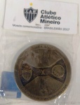 Medalha do Clube Atlético Mineiro - Brasileirão 2017 - Atlético e Palmeiras- Bronze - lacrada - Mede: 50 mm