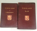 2 LIVROS DE CATALÓGOS FINNLAND ( FINLANDESES ) - 1923 -3 VOLUMES ENCARDENADOS COM LOMBAR EM OURO - No estado