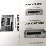3 antigos catálogos originais do som da AIKO PA3000 - DT3000- TD3000 - Excelente estado.