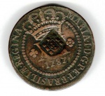 Moeda de Cobre - cat: C314 - XX RÉIS COM CARIMBO DE ESCUDETE - 1787 