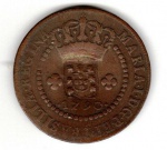 Moeda de Cobre - cat: C306 - X RÉIS COM CARIMBO DE ESCUDETE - 1790