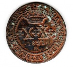 Moeda de Cobre - cat: C508- XX RÉIS  - 1821- LETRA R