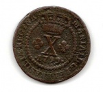 Moeda de Cobre - cat: C357 - X RÉIS -  1799