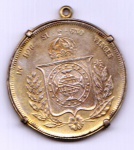 Moeda de 1000 réis - 1860 - Prata - MBC com suporte 