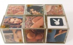 6 Cubos eróticos da PLAYBOY - utilidade desconhecida. Mede: 4x4x cm 